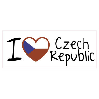 Samolepka Czech-Republic - srdíčko