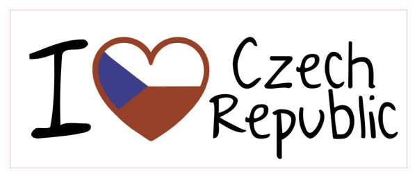 Samolepka Czech-Republic - srdíčko