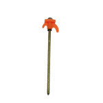 Kolík s oranžovou plastovou hlavou, závitový, 7.5*205mm, 66g