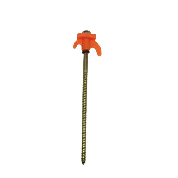 Kolík s oranžovou plastovou hlavou, závitový, 7.5*205mm, 66g