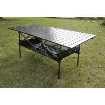 Skládací kempingový stůl 95*55 cm – hliníkový stůl s rolovací deskou