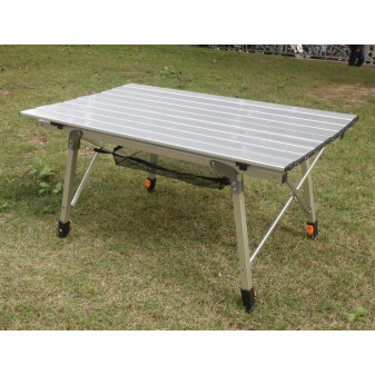 Skládací kempingový stůl 90*51,5 cm – hliníkový stůl s nastavitelnou výškou