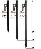 Kolíky stanové 40cm