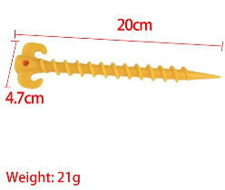 Kolík na stan plastový šroubovací 20cm