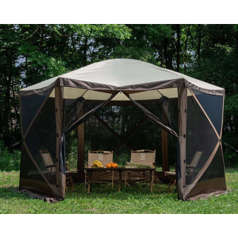 Altán zahradní skládací uzavřený, průměr 300 cm, výška 230 cm