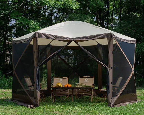 Altán zahradní skládací uzavřený, průměr 300 cm, výška 230 cm