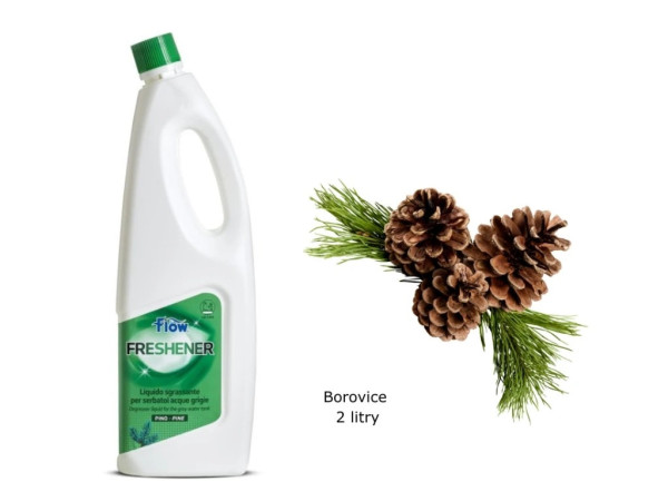 Flow Freshener Odmašťovací přípravek pro nádrže na šedou vodu BOROVICE 2L