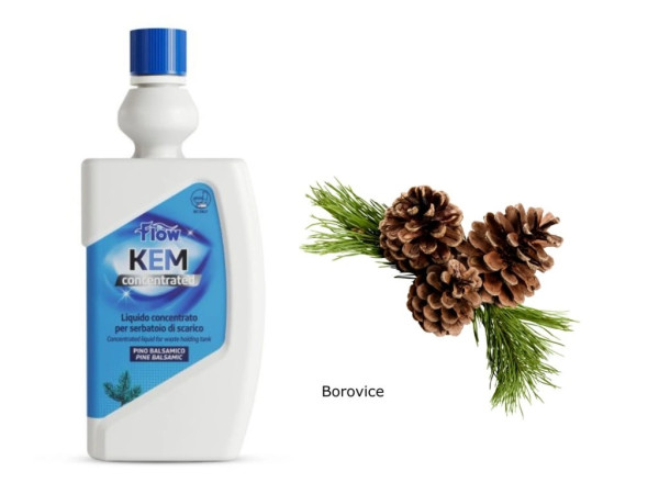 Flow Kem WC chemie - přípravek pro odpadní kazety BOROVICE (PB) koncentrát 780ml