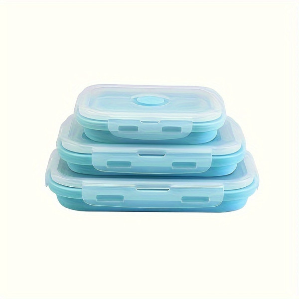 Nádoba na jídlo, silikonová, skládací, 3ks