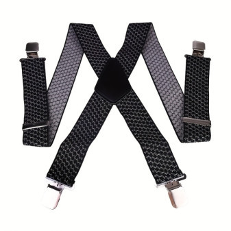 Šle pánské, nastavitelné s X zádovým rozpětím, černé