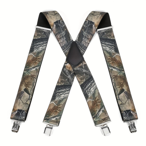 Šle pánské, maskáčové, nastavitelné s X zádovým rozpětím, hluboká kamufláž