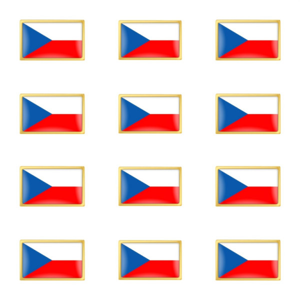 Kryty na spony vlajka Česká republika, 12ks