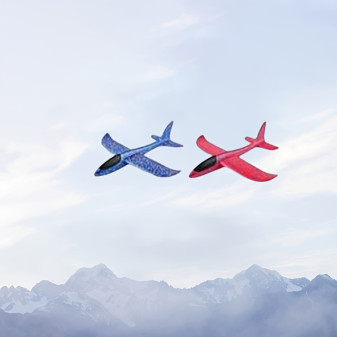 Kluzáky obří, pěnové, 2ks, červená, modrá