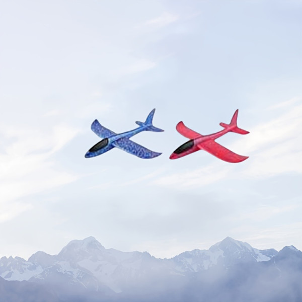 Kluzáky obří, pěnové, 2ks, červená, modrá