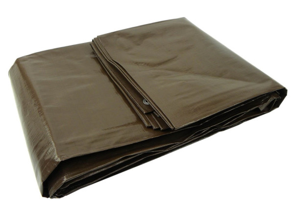 Plachta standard extra hrubá 200g/m2, 4x6m, hnědá