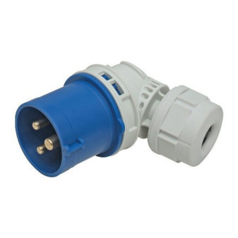 Zástrčka zahnutá, 230V/16A, IP44, CEE