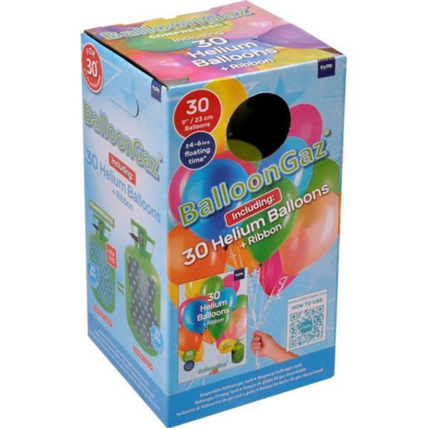 Sada tlakové lahve a heliových balónků „BalloonGaz“, 30 balónků