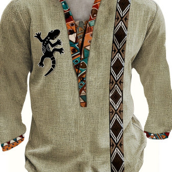 Košile pánská v tribálním stylu, smíšené barvy, vel.XXXL