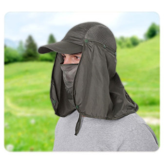 Klobouk outdoorový, hnědý, polyester, Kamper