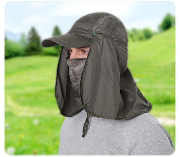 Klobouk outdoorový, hnědý, polyester, Kamper