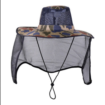 Klobouk lovecký se síťkou proti hmyzu, maskáčový, polyester, Kamper