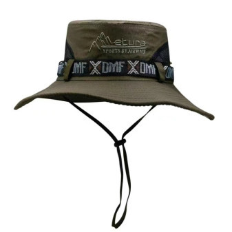 Klobouk kempingový, zelený, polyester, Kamper