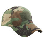 Kšiltovka taktická outdoorová, woodland, 65% polyester, 35% bavlna, Kamper
