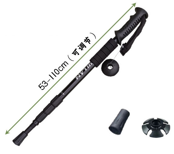 Hůl trekingová, 4 sekce 53-110 cm, Kamper