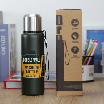 Termoska 1000ml nerezová černá, Kamper