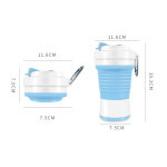 Hrnek skládací 750ml, modrý, Kamper