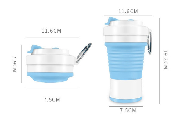 Hrnek skládací 750ml, modrý, Kamper