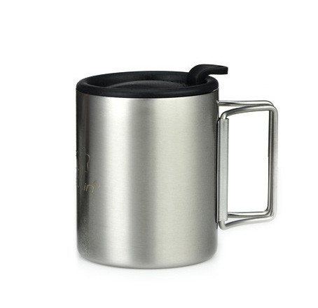 Hrnek kempingový s víčkem, nerezová ocel, 300ml, Kamper