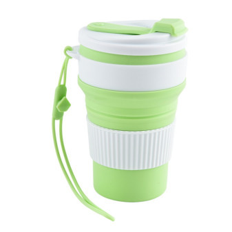 Hrnek skládací 350ml, zelený, Kamper