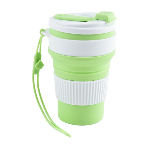 Hrnek skládací 350ml, zelený, Kamper
