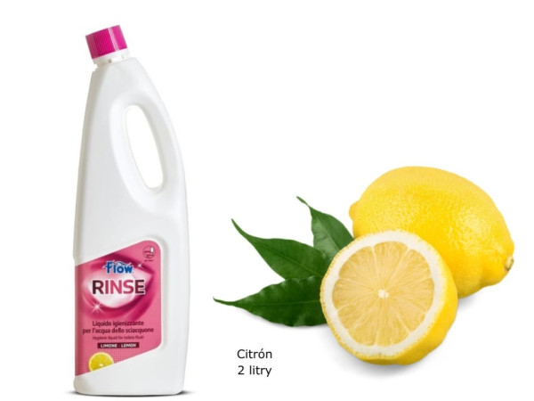 Flow Rinse WC chemie - sanitární přípravek pro splachovací nádrže chemických WC CITRON 2L