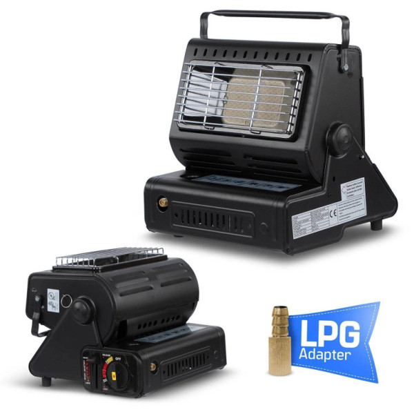 Ohřívač a sporák plynový, 2v1, 1.3kW s 12 kartušema