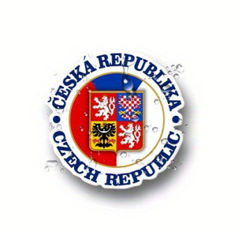 Samolepka na auto s vlajkou Čechy