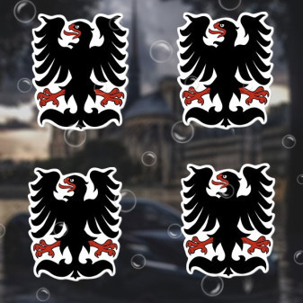 Nálepky pro auta, orlí emblém, 4ks