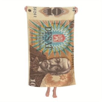 Ručník plážový s motivem 10CZK ČR