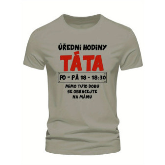 Tričko pánské s nápisem Táta, khaki, XL