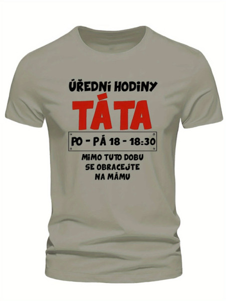 Tričko pánské s nápisem Táta, khaki, XL