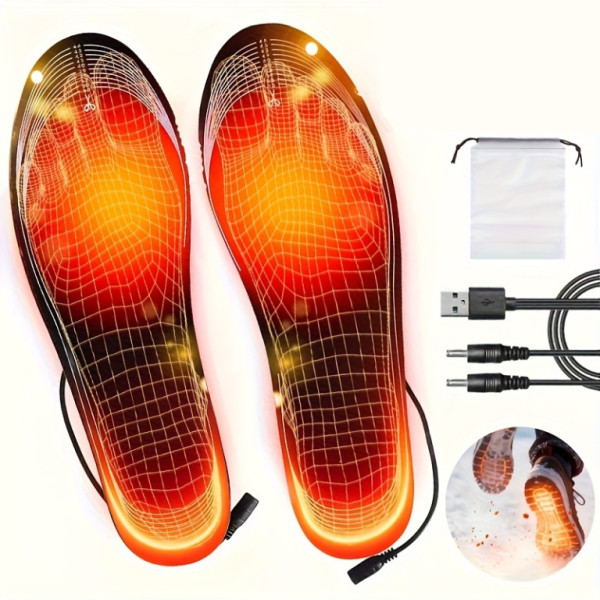 Vložky do bot vyhřívané přes USB, černé