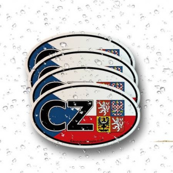 Nálepka CZ, vinilová voděodolná