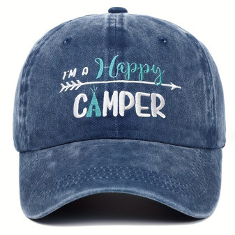 Kšiltovka s nápisem Im happy camper, námořnická modř