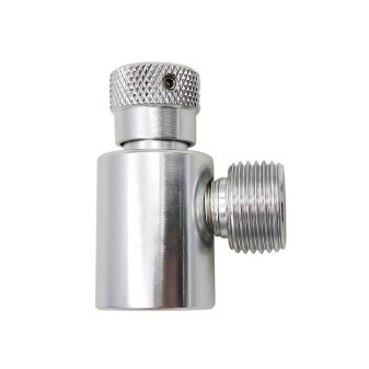 Adaptér pro CO2 láhve, stříbrný