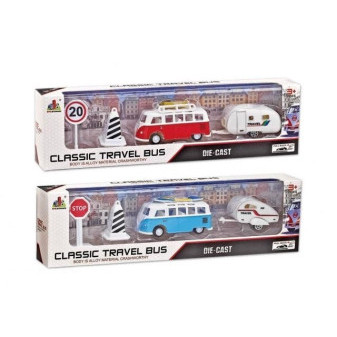 Model obytný karavan s přívěsem