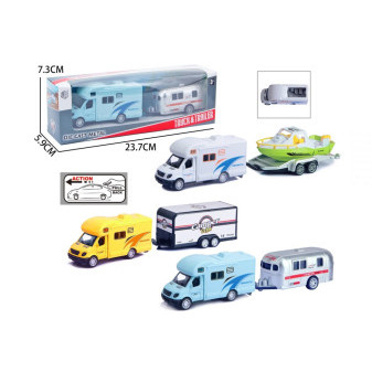 Model obytný karavan s přívěsem