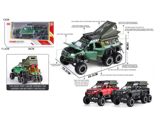Model terenní vůz s nástavbou na spaní 1:28