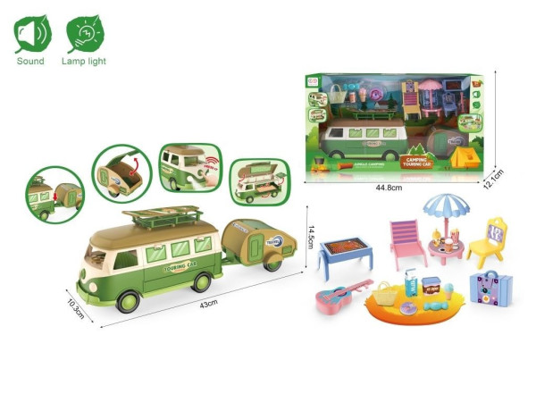 Model obytný karavan s přívěsem