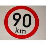 Samolepka rychlosti 90 km (průměr 200mm)